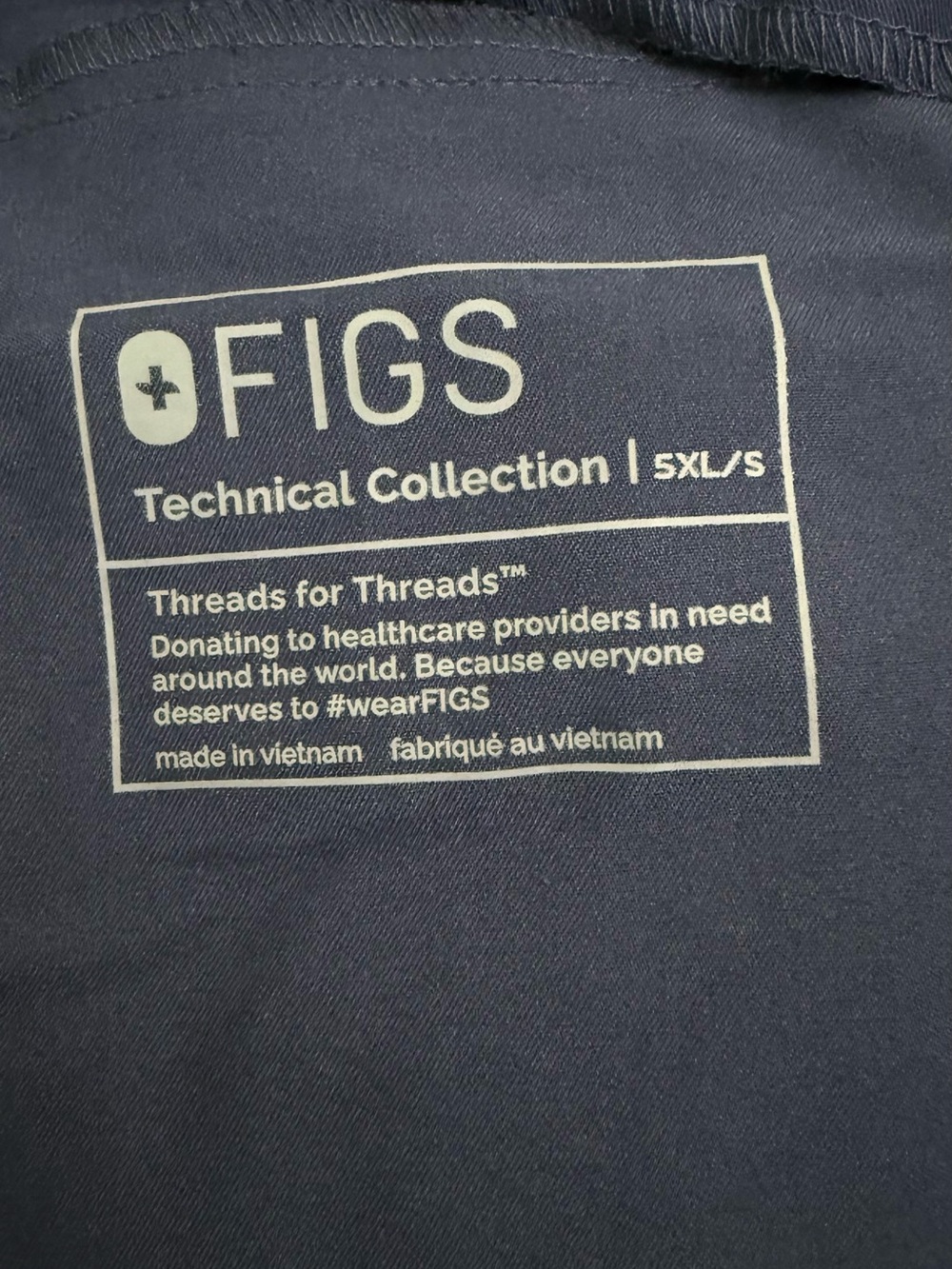 FIGS | Tansen Casual Scrub Pants | Navy | 5XL/S - Picture 3 of 4